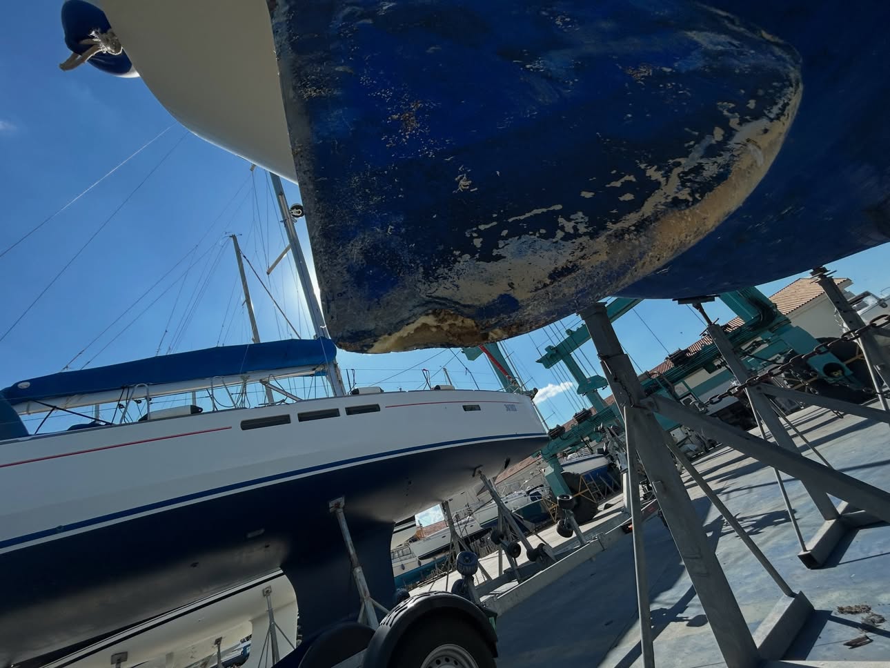 Carena in cantiere — lavoro GC Service Boat