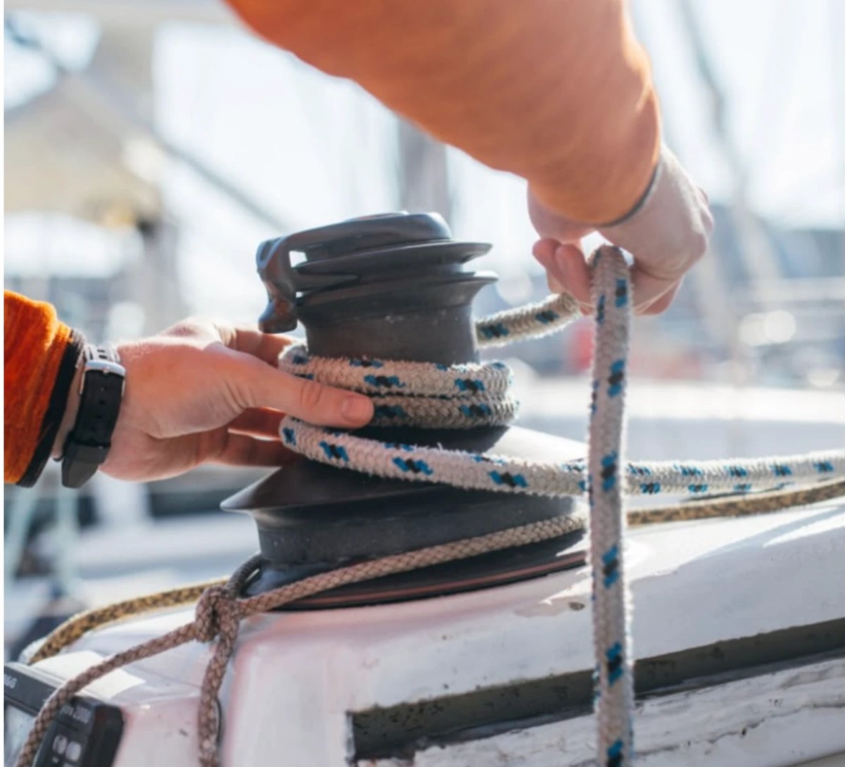 Winch con cima in lavorazione — GC Service Boat